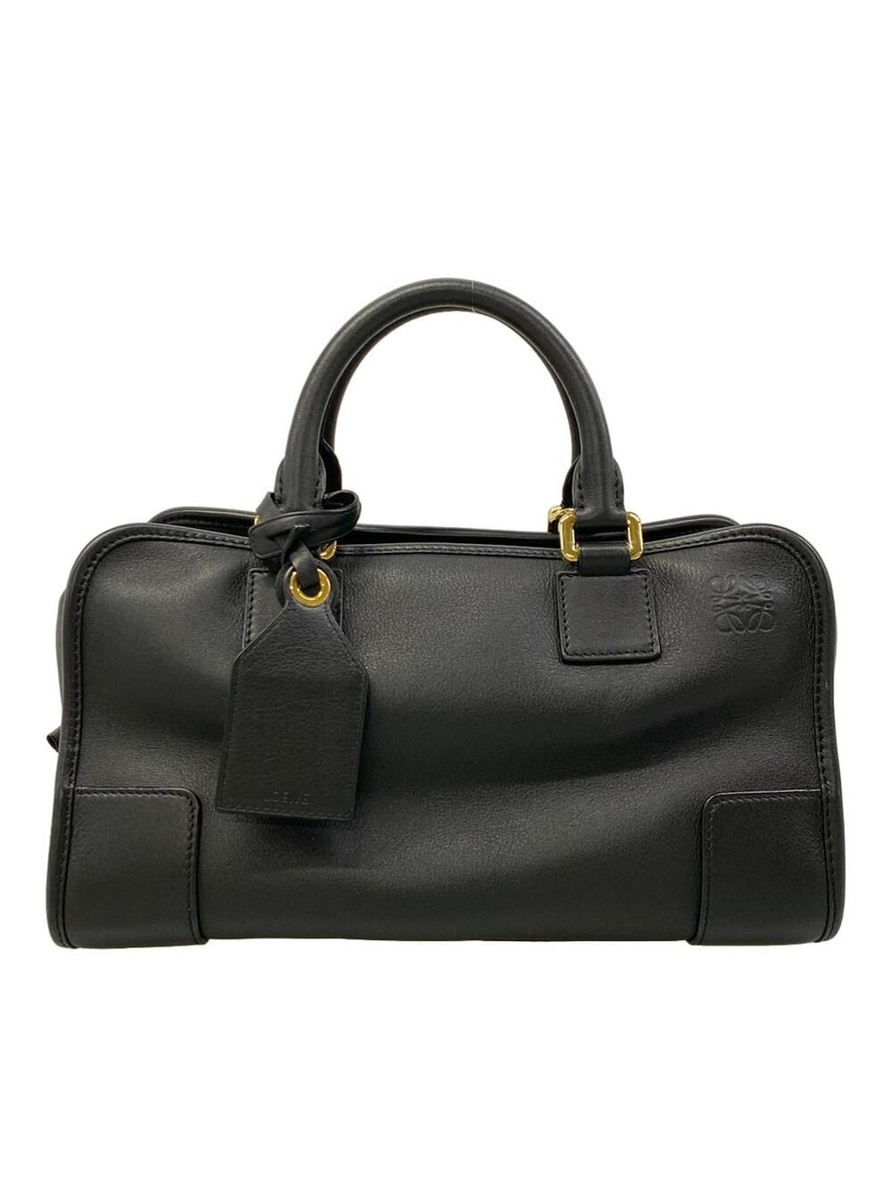 Loewe Amazona 28 Black Leather Handbag #376976L15B